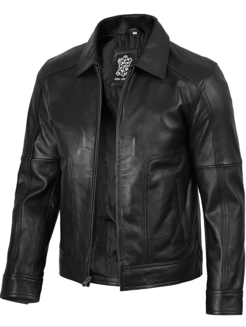 NWT Genuine Lambskin Leather Jacket Coat Moto Mens L Thomas